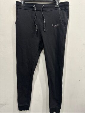 Blvck Paris Minimalist Black Jogger Sweats Unisex Size medium Japan